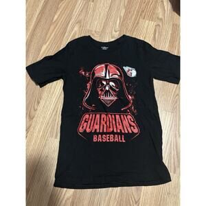 MLB Cleveland Guardians Youth T-Shirt Crossover Darth Vader Graphic Black Size 8